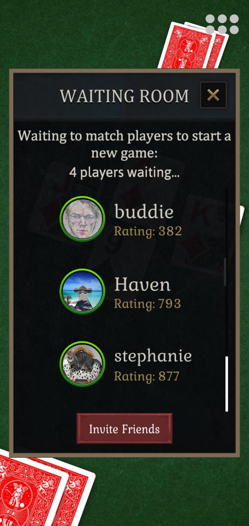 Pinochle waiting room screenshot